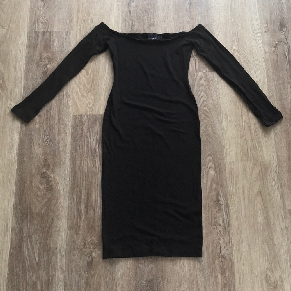 Asos Petite Off Shoulder Midi Dress
